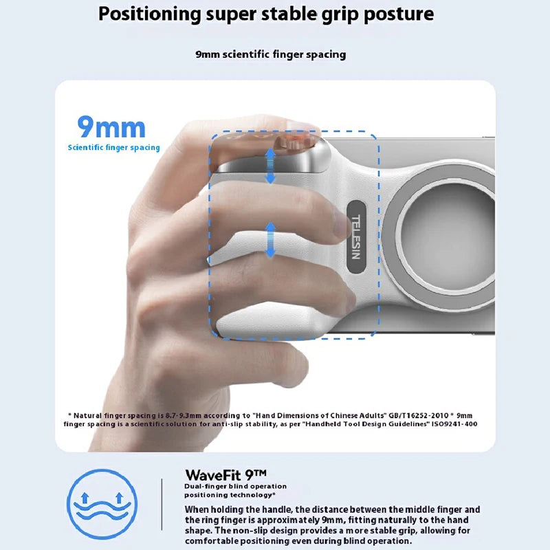 Magnetic Phone Grip with Remote