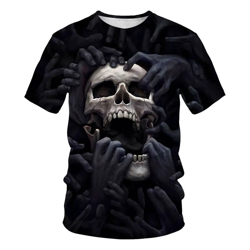 Spooky Skull Streetwear Tee