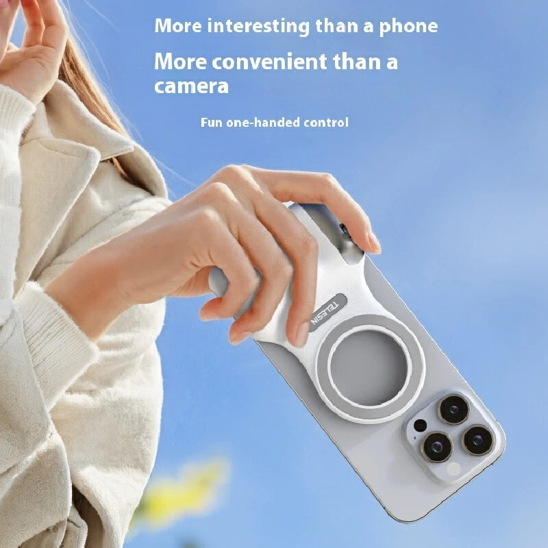 Magnetic Phone Grip with Remote