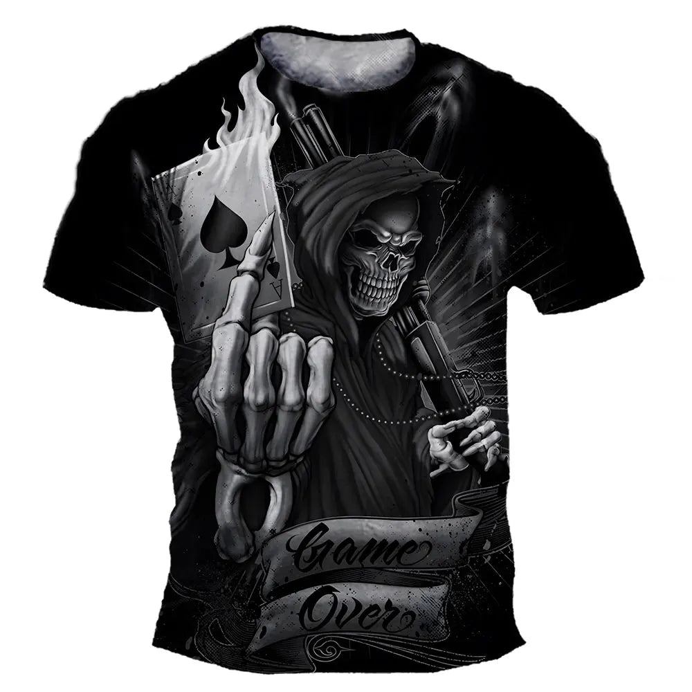 Spooky Skull Streetwear Tee